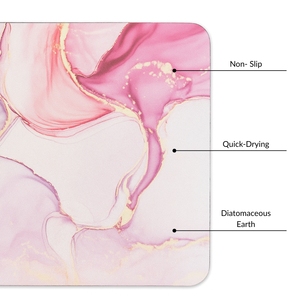The Calm Marble Collection™ - Amvin Soft Diatomite Bath Mat