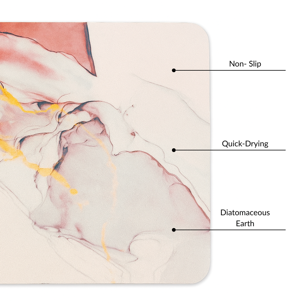 The Calm Marble Collection™ - Amvin Soft Diatomite Bath Mat