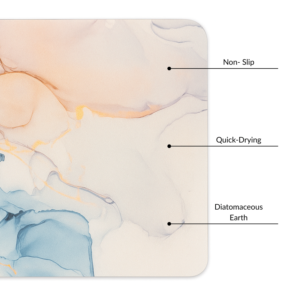 The Calm Marble Collection™ - Amvin Soft Diatomite Bath Mat